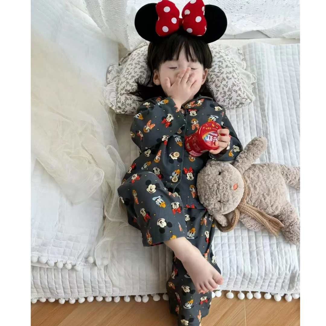 【现货】壹妈童装萌娃穿搭女童秋季家居服套装儿童洋气卡通睡衣睡裤