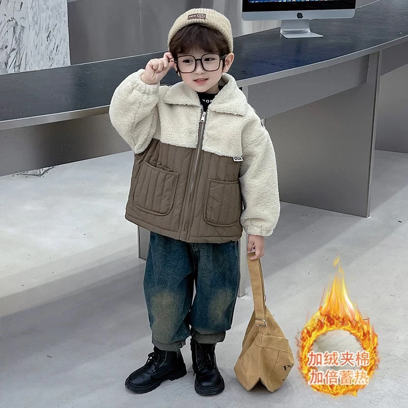 男童春秋外套2025新款男孩秋季上衣儿童痞帅长袖衬衣潮酷痞帅童装