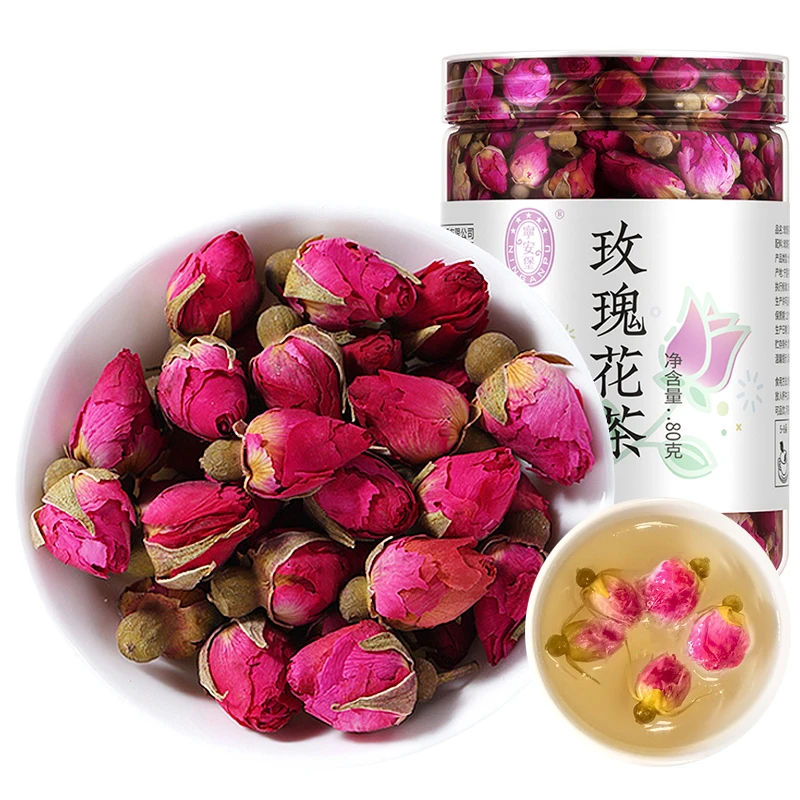 宁安堡玫瑰花茶重瓣玫瑰花食用花草茶搭配红枣枸杞泡水喝冻干玫瑰