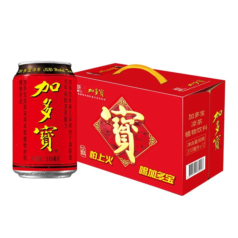 加多宝正宗凉茶罐装饮料 310ml*12罐 整箱 植物天然饮料包装随机D
