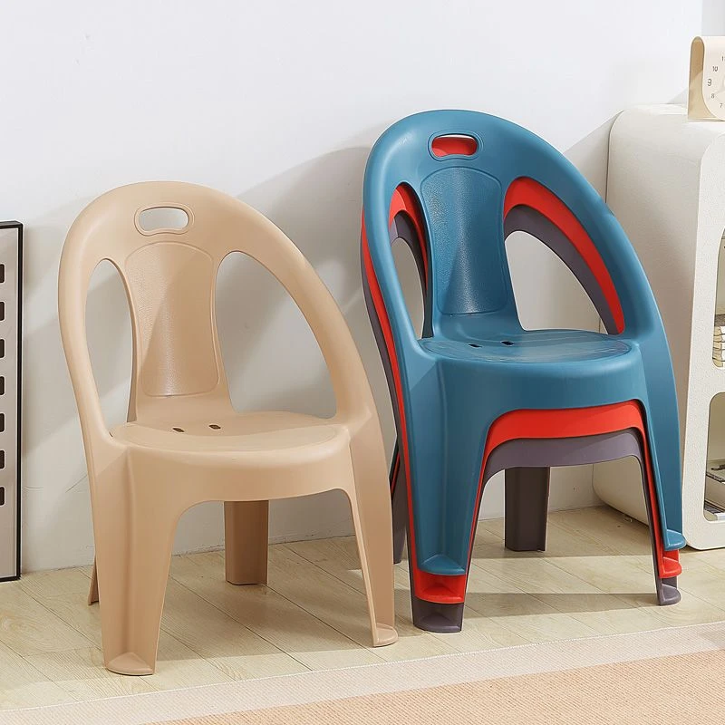 小麓班塑料靠背椅套装加厚成人扶手椅矮凳子浴室防滑洗澡凳学习椅