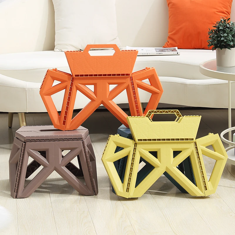 小麓班折叠凳子小马扎户外野餐手提钓鱼凳加厚塑料凳宿舍小板凳