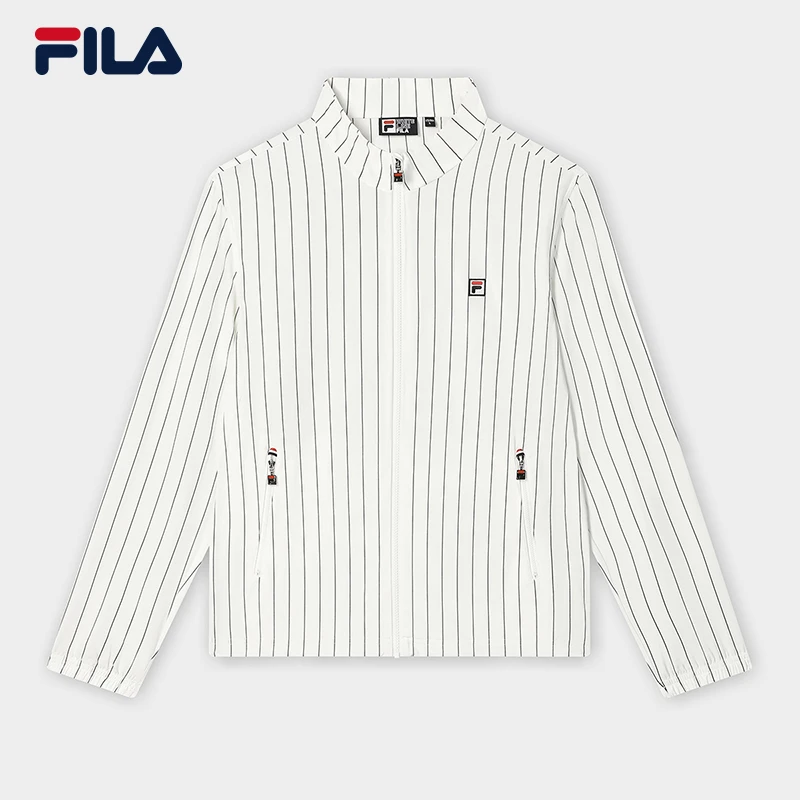 FILA斐乐男士秋冬穿搭运动时尚休闲上衣【条纹梭织外套】F11M437701