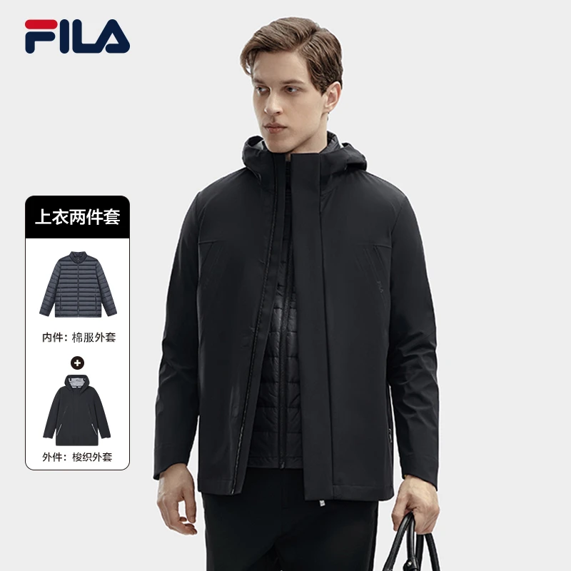 斐乐梭织外套【防寒保暖】冬季新雪丽棉休闲外套2件装 F11M412701F