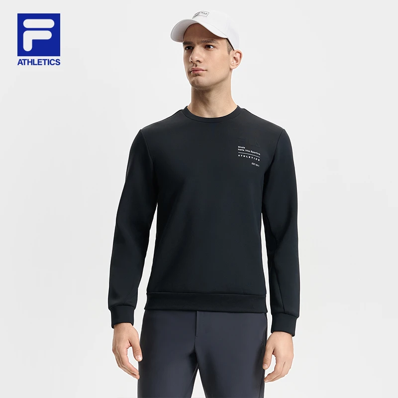 Fila/斐乐卫衣男士冬季新款加厚保暖运动舒适圆领上衣A11M511218F
