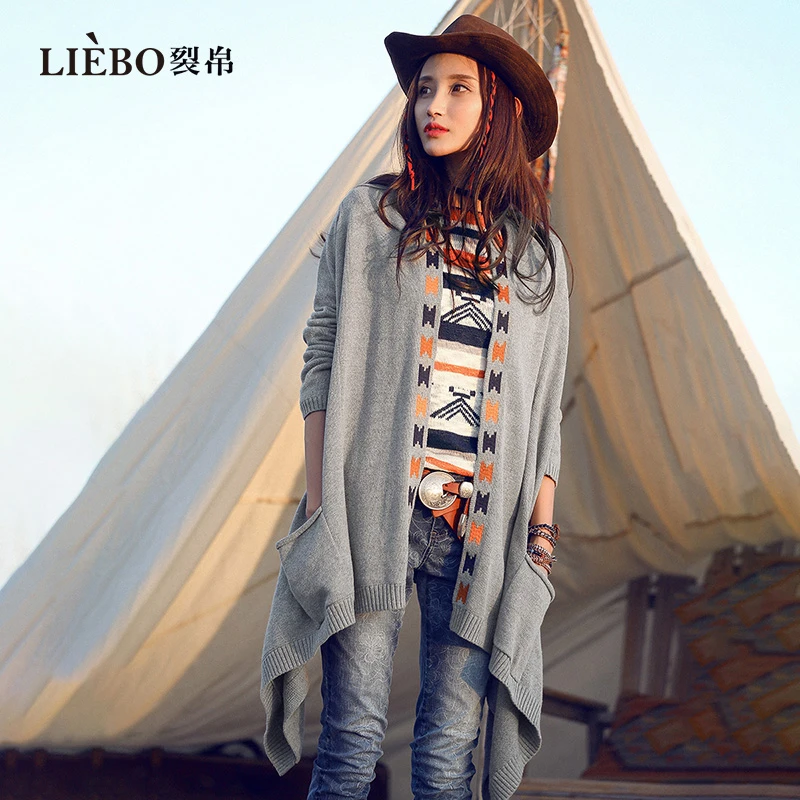 裂帛2024秋季民族风时尚百搭设计师款中长针织衫51EO0235