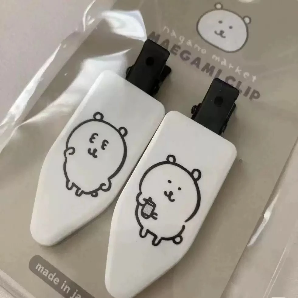 一对装!少女心可爱自嘲熊化妆夹鸭嘴夹无痕发夹刘海夹发饰新款