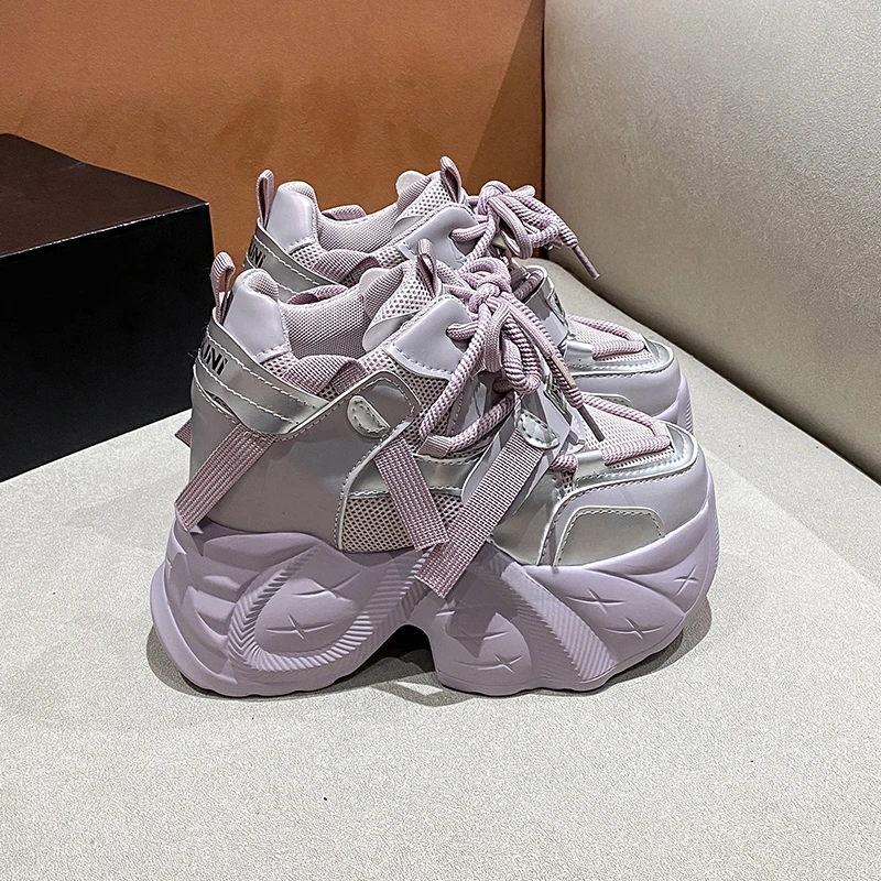 超火小个子10cm内增高女鞋2025春季新款爆款轻便透气运动老爹鞋子