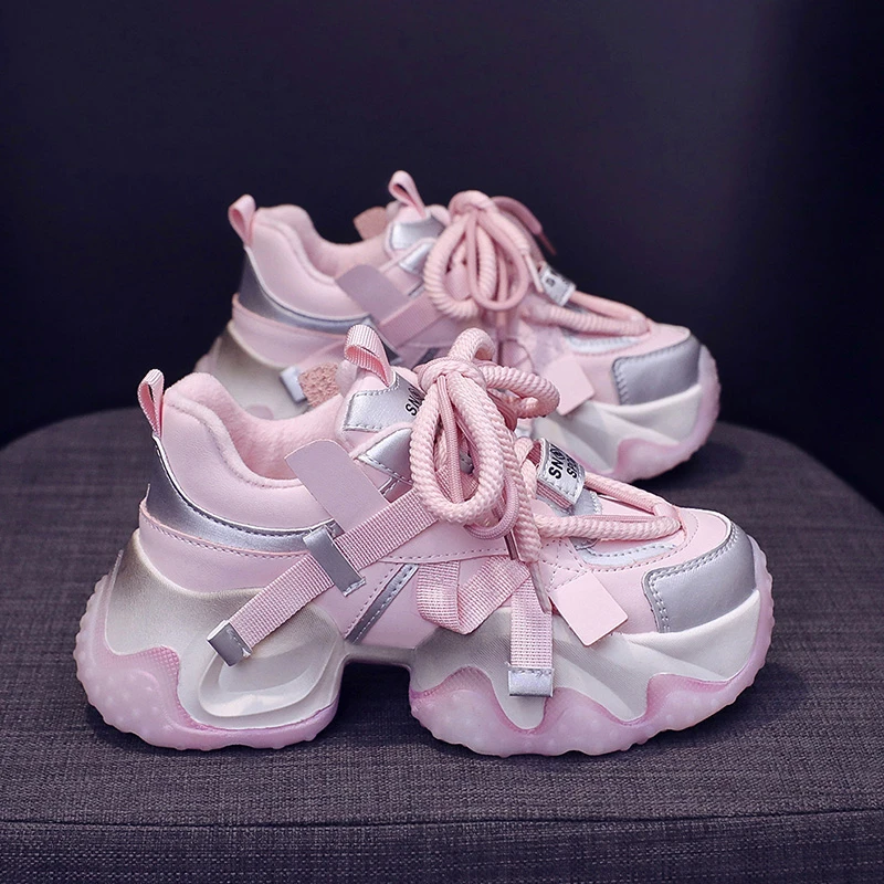 厚底老爹鞋女款2025新款爆款增高女鞋夏季透气女士运动鞋