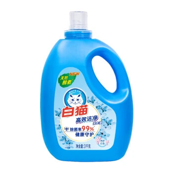 白猫高效洁净洗衣液蓝色 3.008kg
