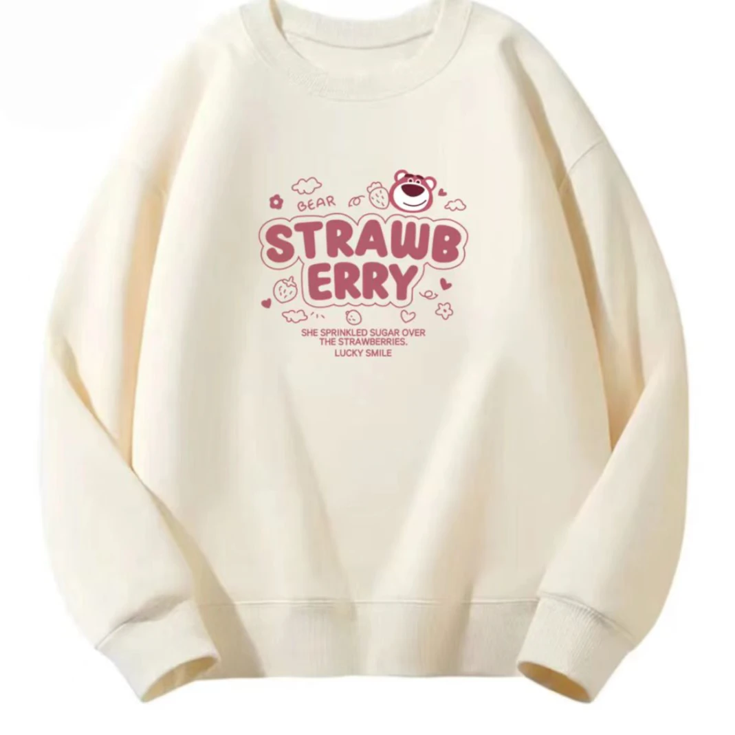 2024秋冬新款华棉复合卫衣圆领时尚百搭情侣款---字母熊