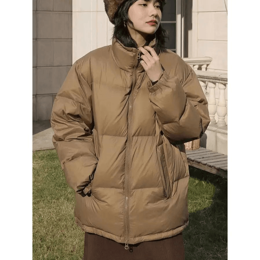 特大码300斤胖加厚羽绒服2023秋冬宽松保暖立领面包棉衣2023款