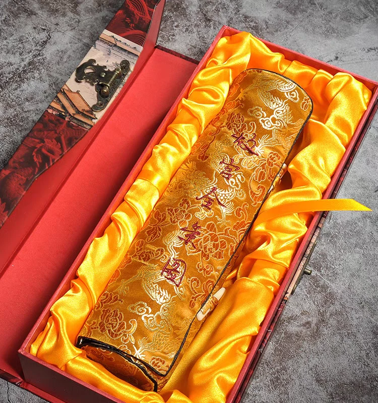 故宫全景图丝绸画老北京纪念品中国风特色礼品送老外出国外事礼物