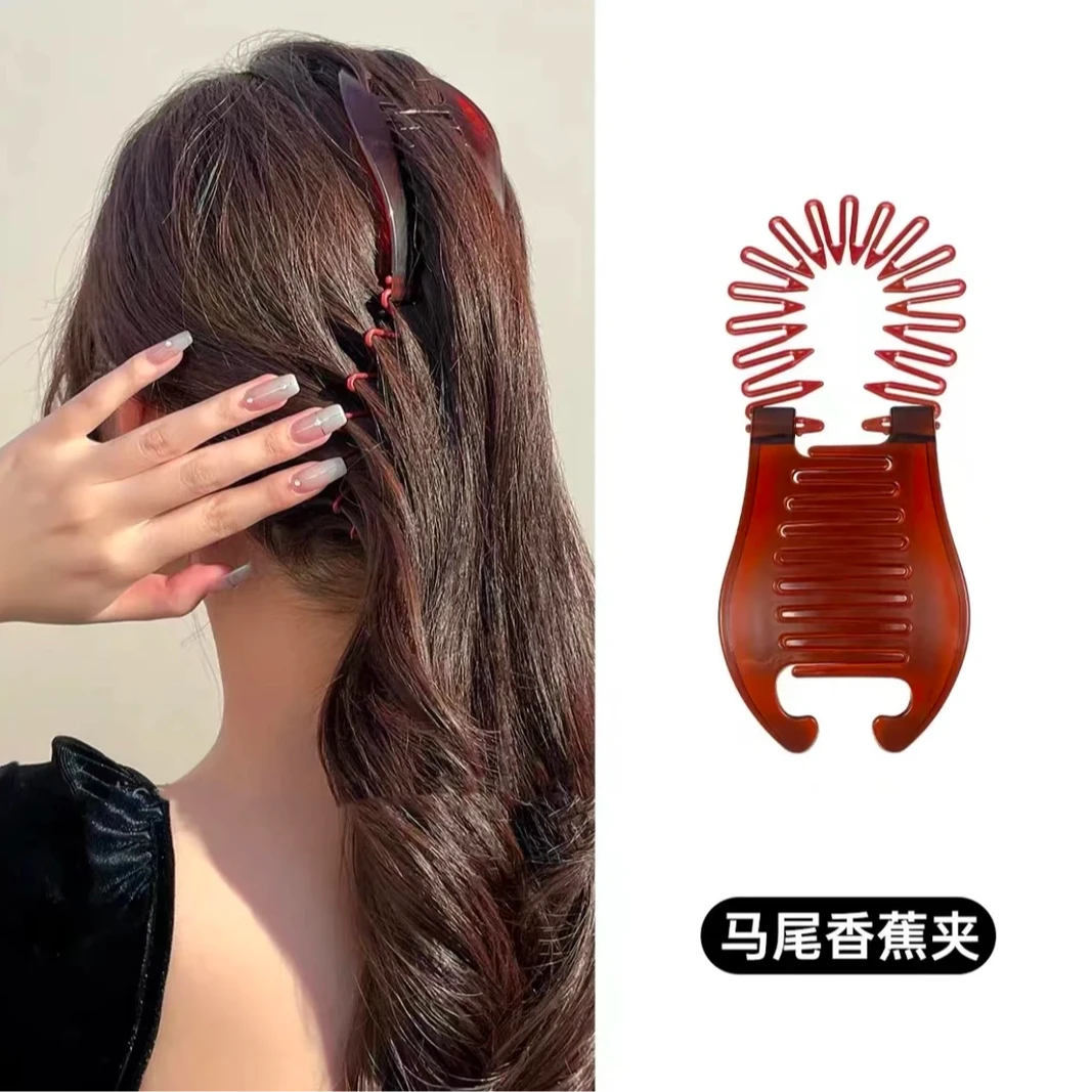 韩版新款头发造型塑料夹子香蕉夹竖夹韩版发夹发饰美发工具发卡