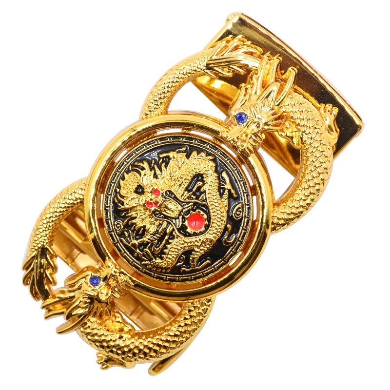 金龙吐珠合金男士自动皮带扣头网红轻奢高档百搭个性时尚自动扣头