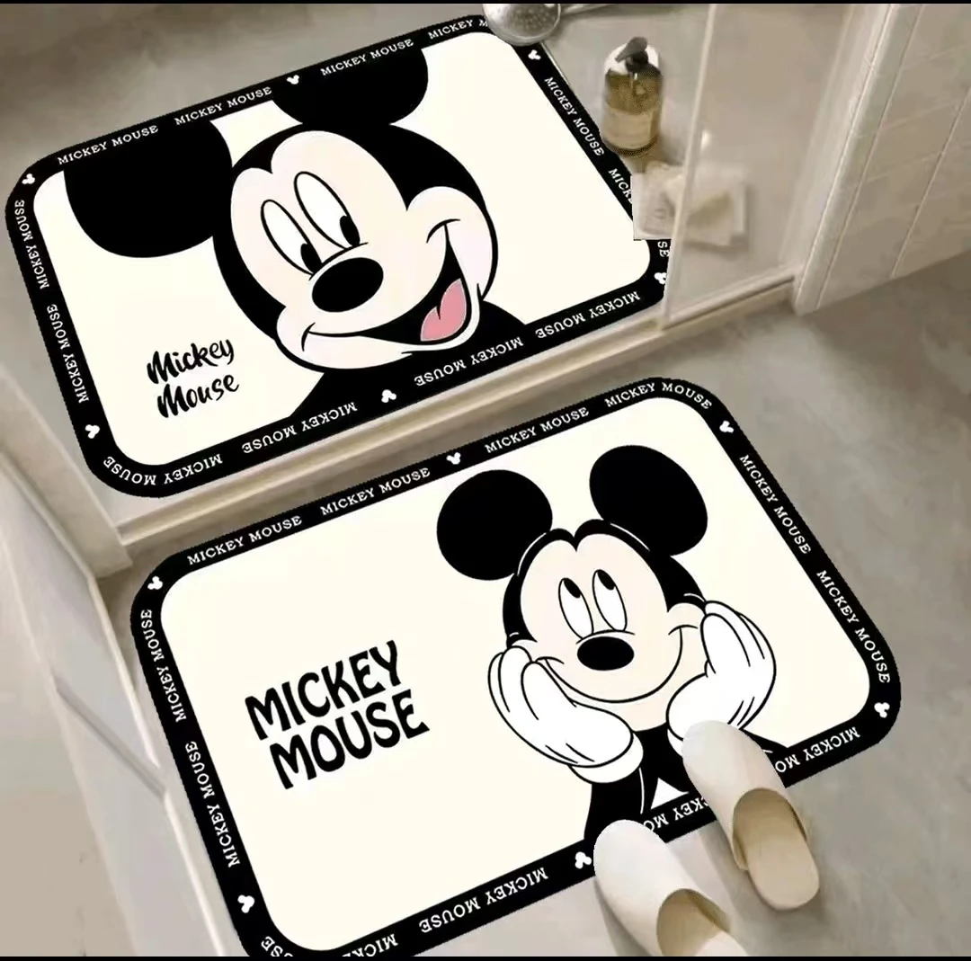 【米奇套装】卫生间门口吸水防滑垫脚垫卡通门垫40*60cm到手两件