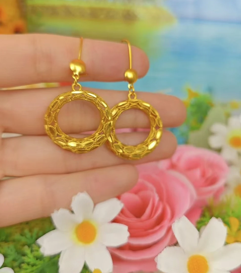 铜合金耳饰 时尚耳饰耳环饰品珠宝古法  ساڭگىلايدىغان چەمبەر