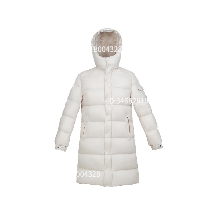 连帽中长款加厚男女情侣时尚羽绒服休闲经典款