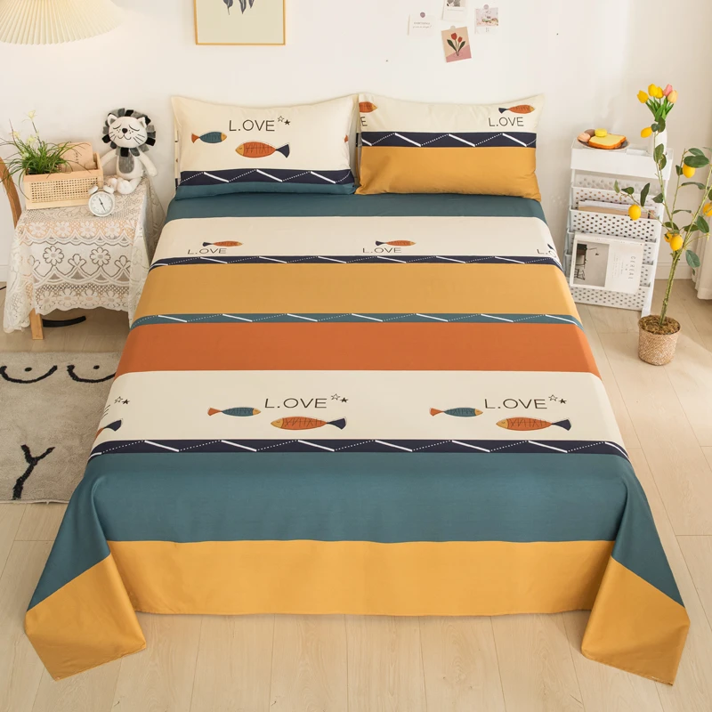 纯棉床单 加厚老粗布斜纹纯棉床单单件双人床单宿舍单人床单