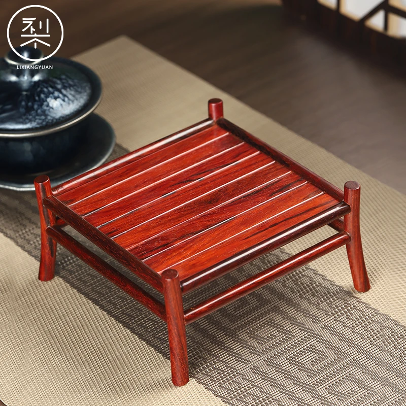 梨香院印度小叶紫檀壶承底座檀香紫檀地盘座檀香紫檀红木小底托茶