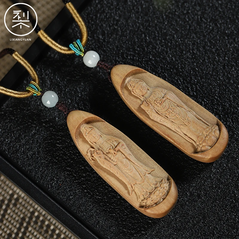 梨香院老山檀香观音吊坠脖挂毛衣链迈索尔正区红木香味神像佛像链