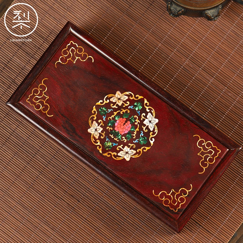 梨香院推拉文盒印度小叶紫檀收藏盘玩把玩螺钿印章盒收藏收纳红木