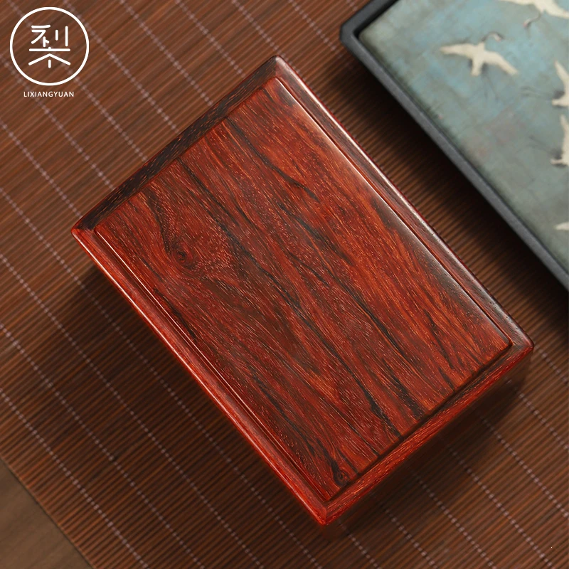 梨香院天地盖文盒首饰收藏收纳印章盒子盘玩把玩小叶紫檀檀香紫檀