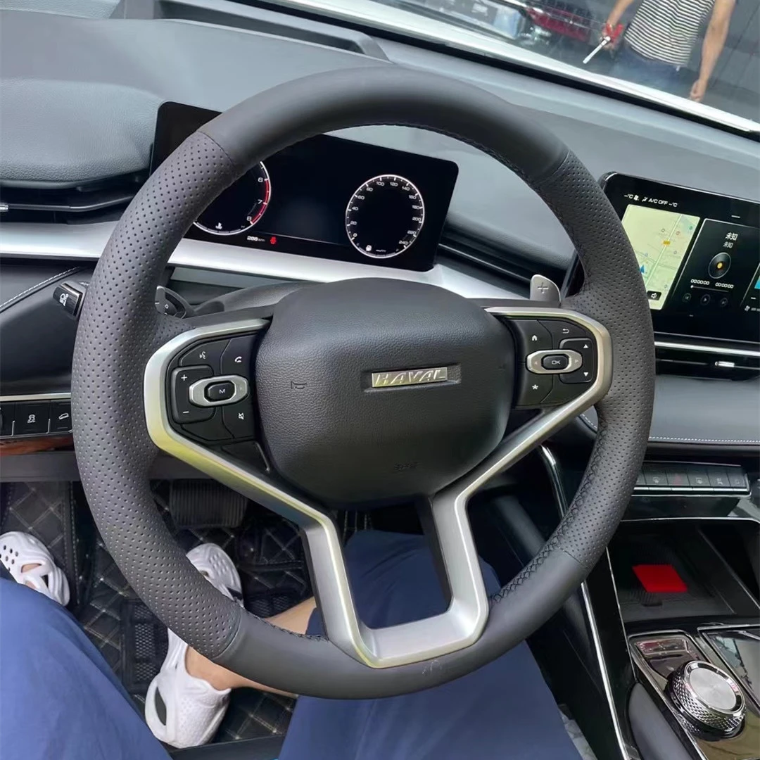 哈弗三代H6初恋赤兔大狗酷狗神兽坦克300风骏7炮专用手缝方向盘套