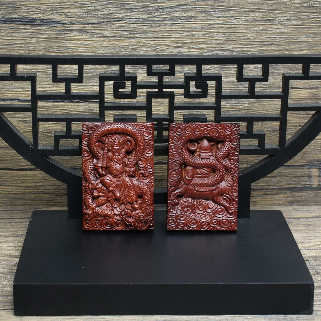 雷击枣木赵公明挂件吊坠随身配饰