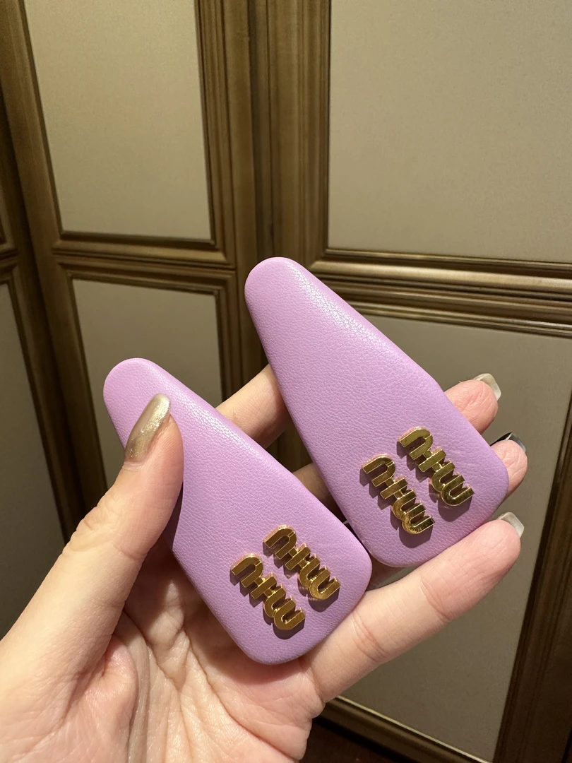 田娇baby   粉色皮质发夹   气质可爱发卡ins粉色简约百搭发夹