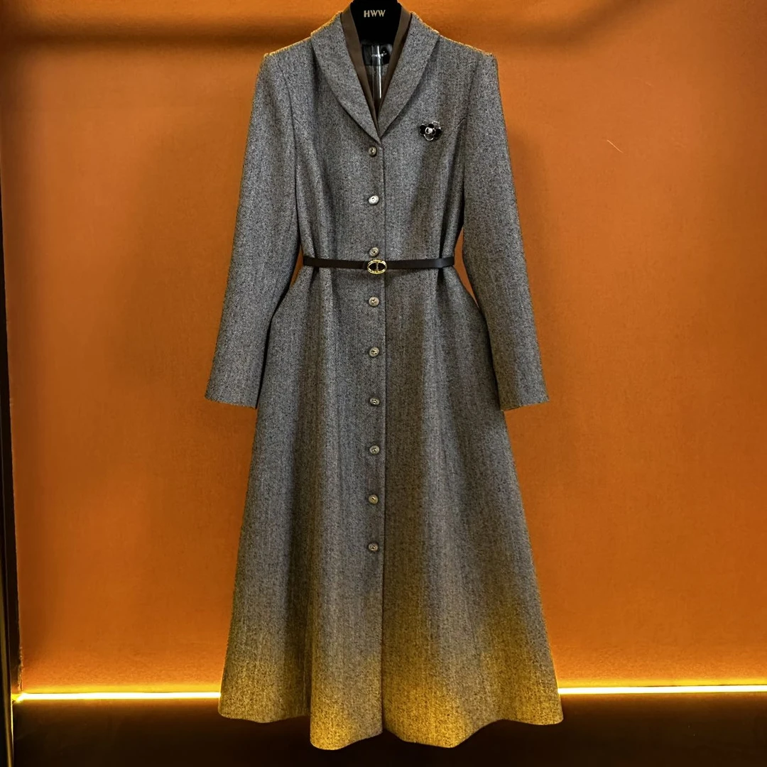 HWW轻奢设计师女装连衣裙优雅气质修身时尚收腰连衣裙DHZZR405053