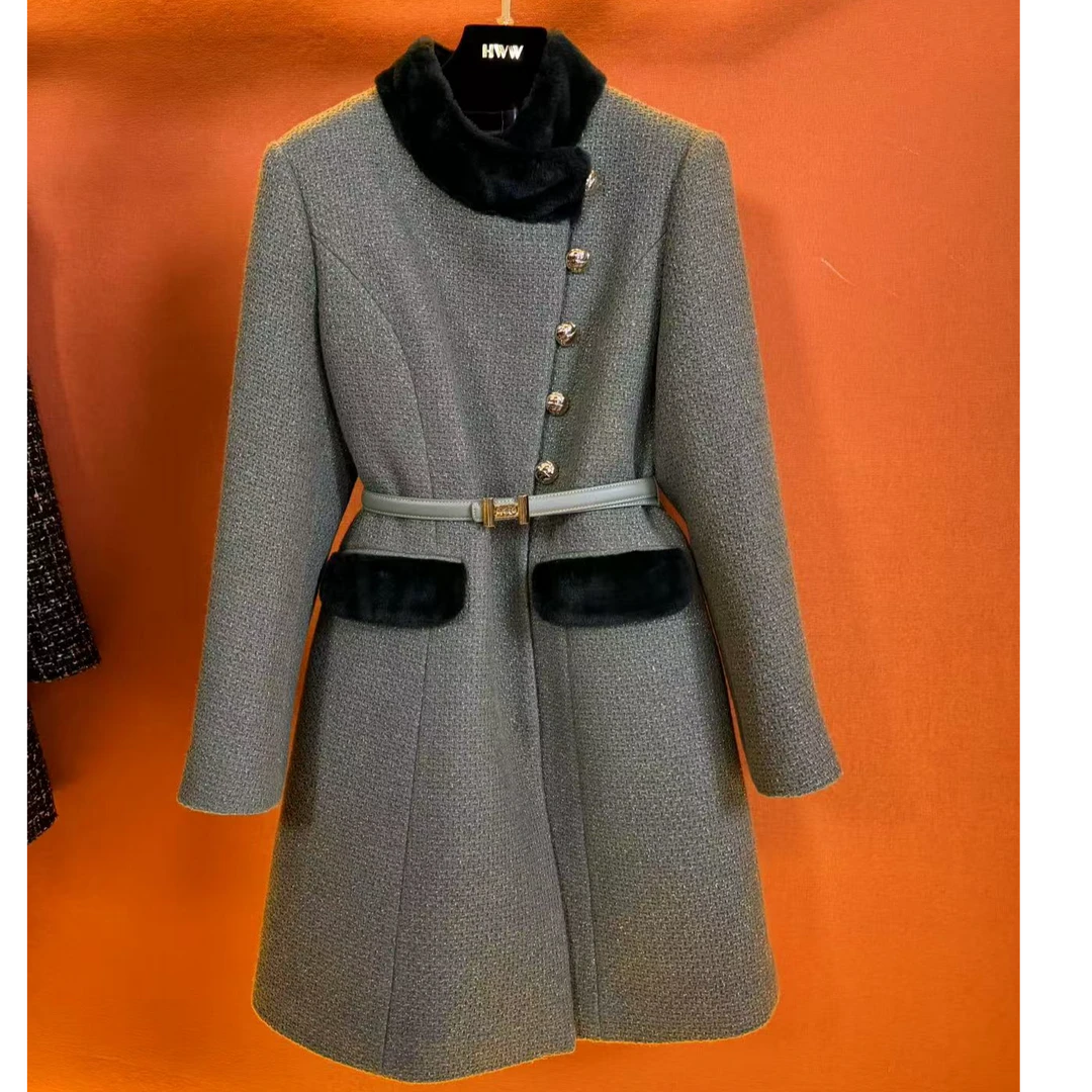 HWW白鹅绒冬季轻奢气质时尚经典设计师收腰显瘦羽绒服DHZHJ406705