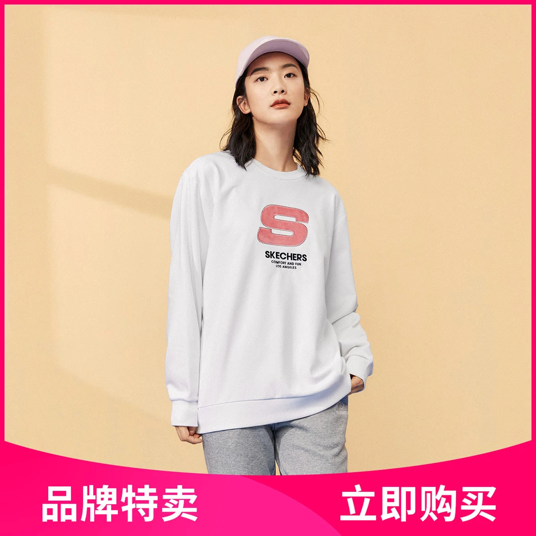 SKECHERS/斯凯奇秋冬户外潮流时尚百搭圆领男女同款卫衣L321U139