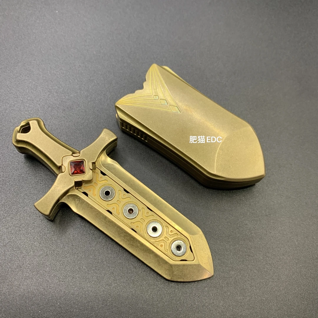 乐阳黄铜大宝剑回弹磁力玩具