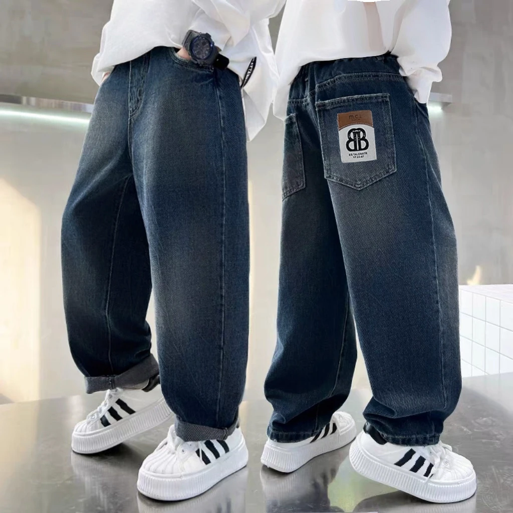 【加绒/不加绒】儿童牛仔裤秋冬新款洋气加绒中大童休闲百搭牛仔裤