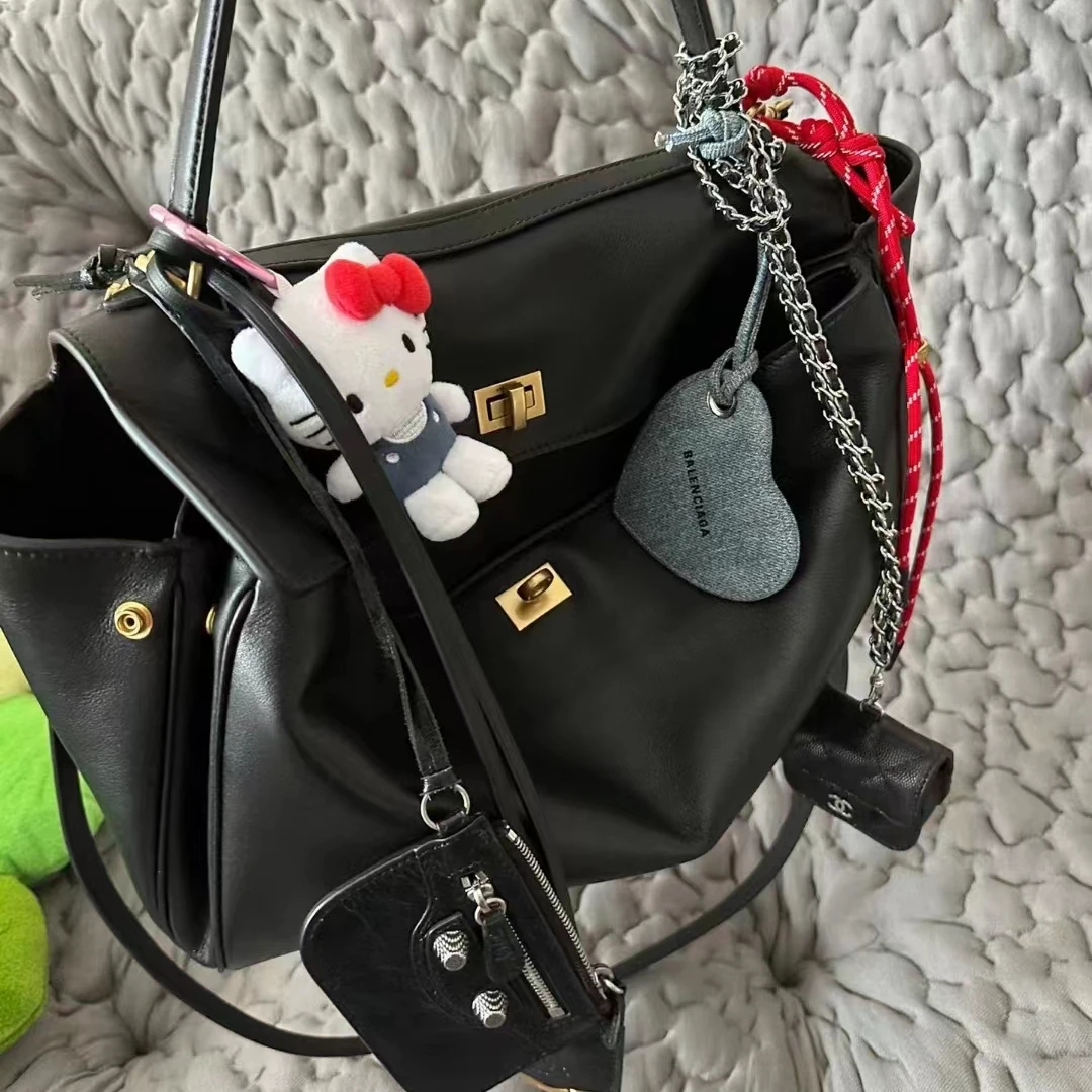 95新 Balenciaga/巴黎世家 CS5377/巴黎世家黑金中号rodeo单肩包