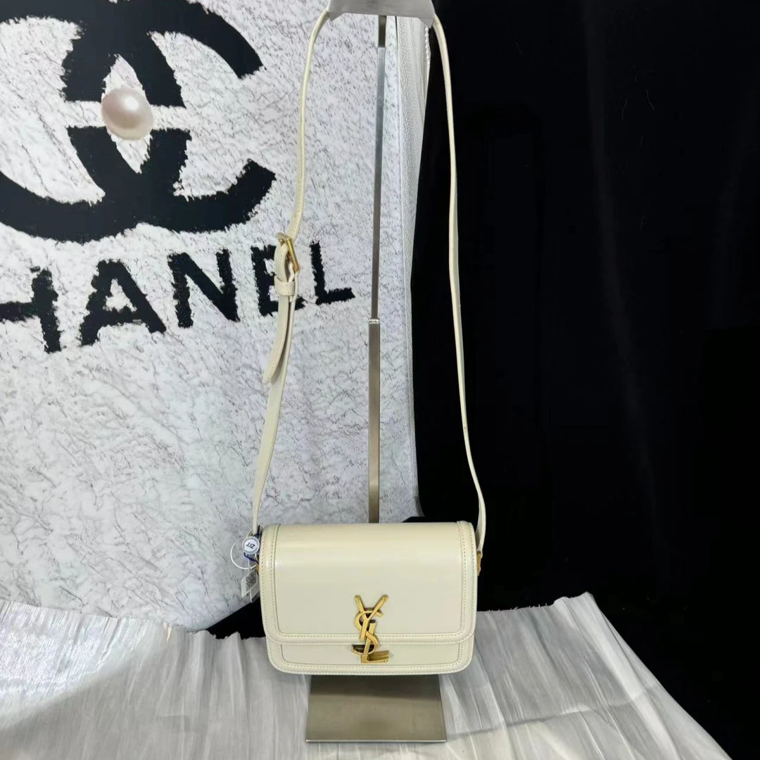 95新 YSL/圣罗兰 坤球奢选 圣罗兰白金豆腐包