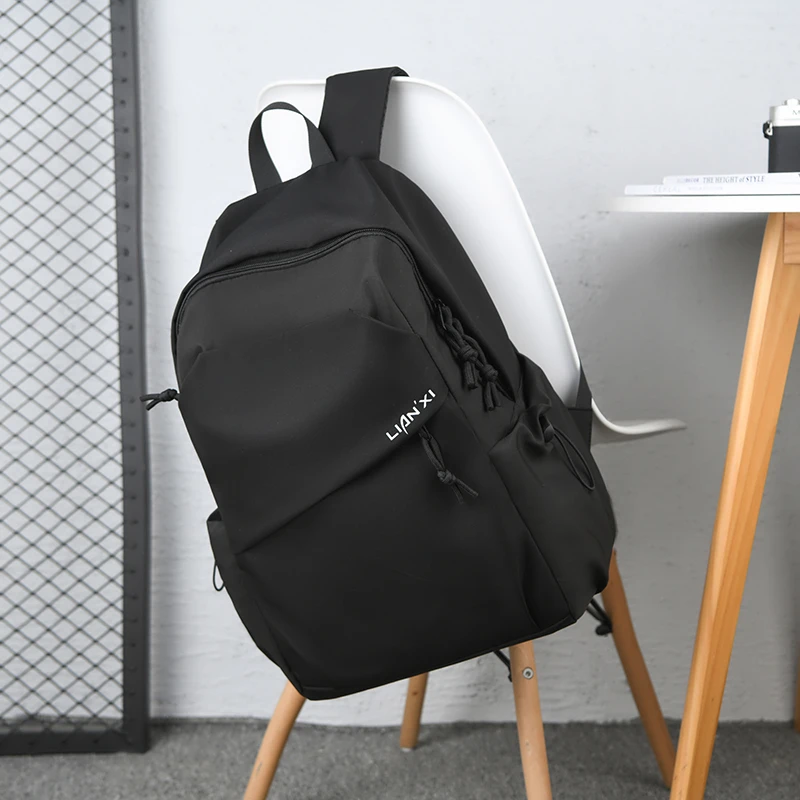 新款双肩包男中学生书包时尚旅行包初中生休闲书包男款大学生书包