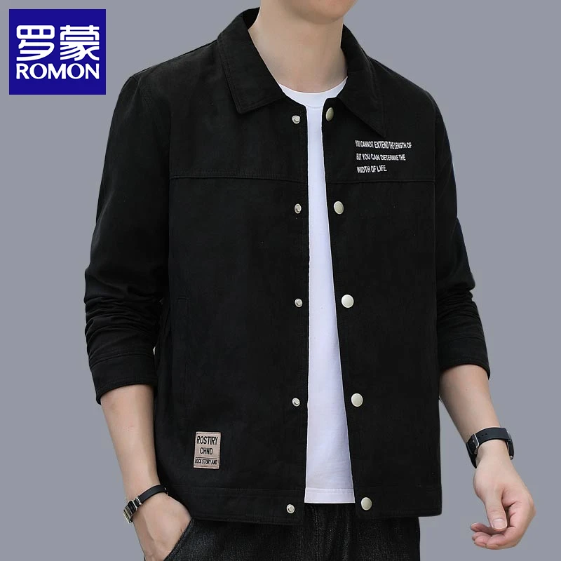 罗蒙冬季夹克男2023新款宽松休闲男士上衣秋冬款加厚保暖男装外套