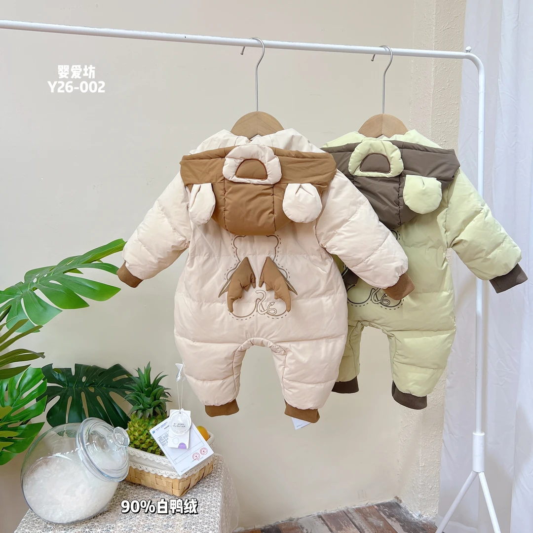 2024新款婴幼儿冬季加厚羽绒连体衣男女保暖宝连体羽绒服 Y26-002