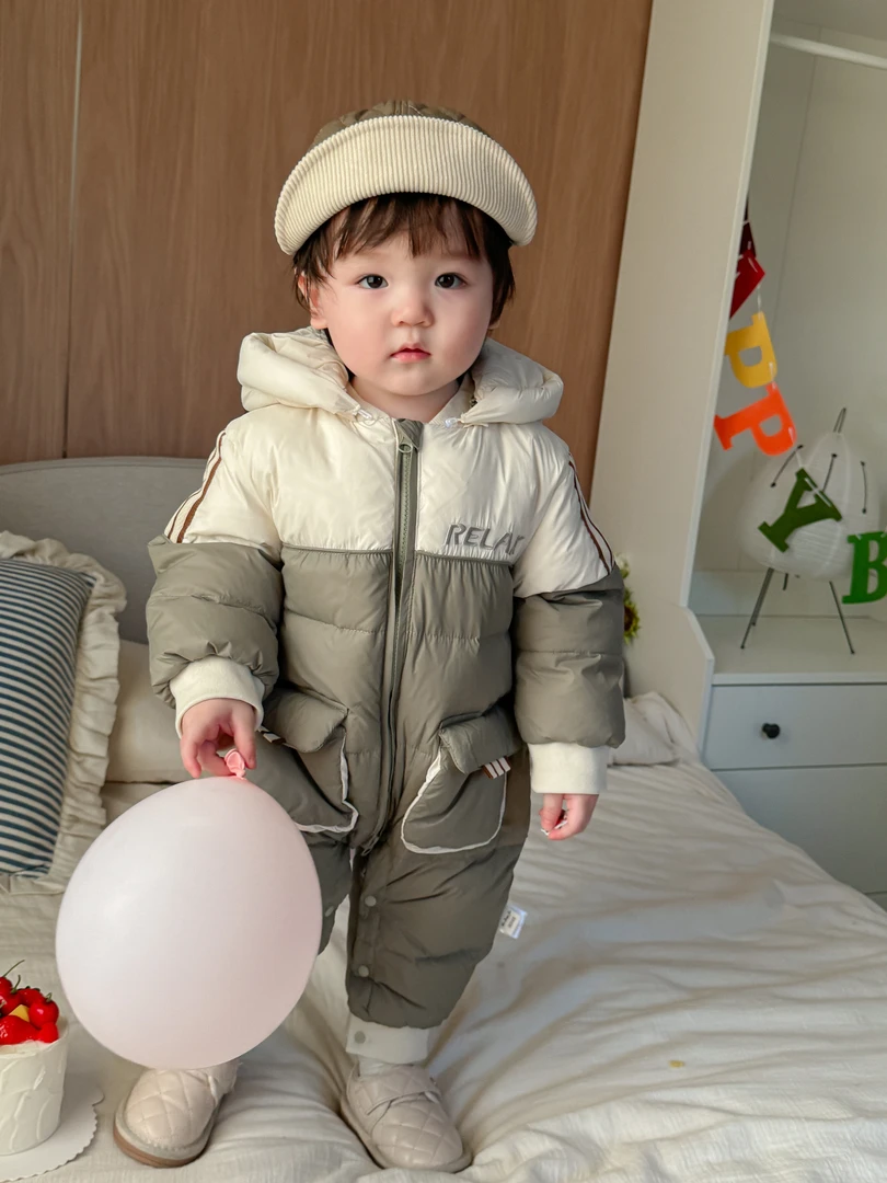 2024新款婴幼儿冬季加厚羽绒连体衣男女宝婴童羽绒服 T26-510