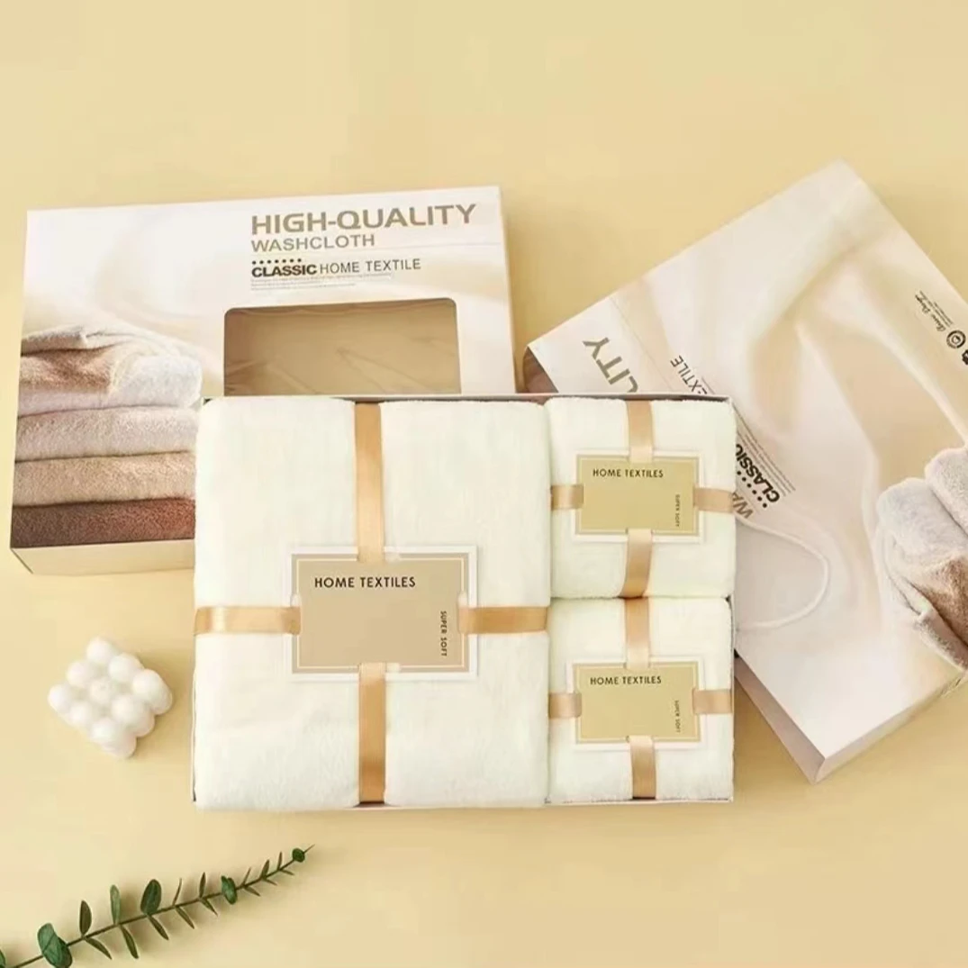 礼盒3件套贝贝绒亲肤柔软三件套浴巾毛巾洗澡洗脸多用款车X