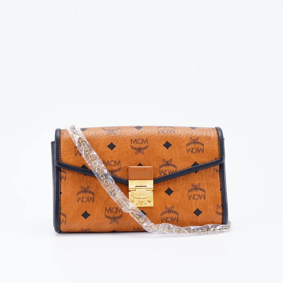 99新 MCM 链条包中号新款黑边/BG22011370