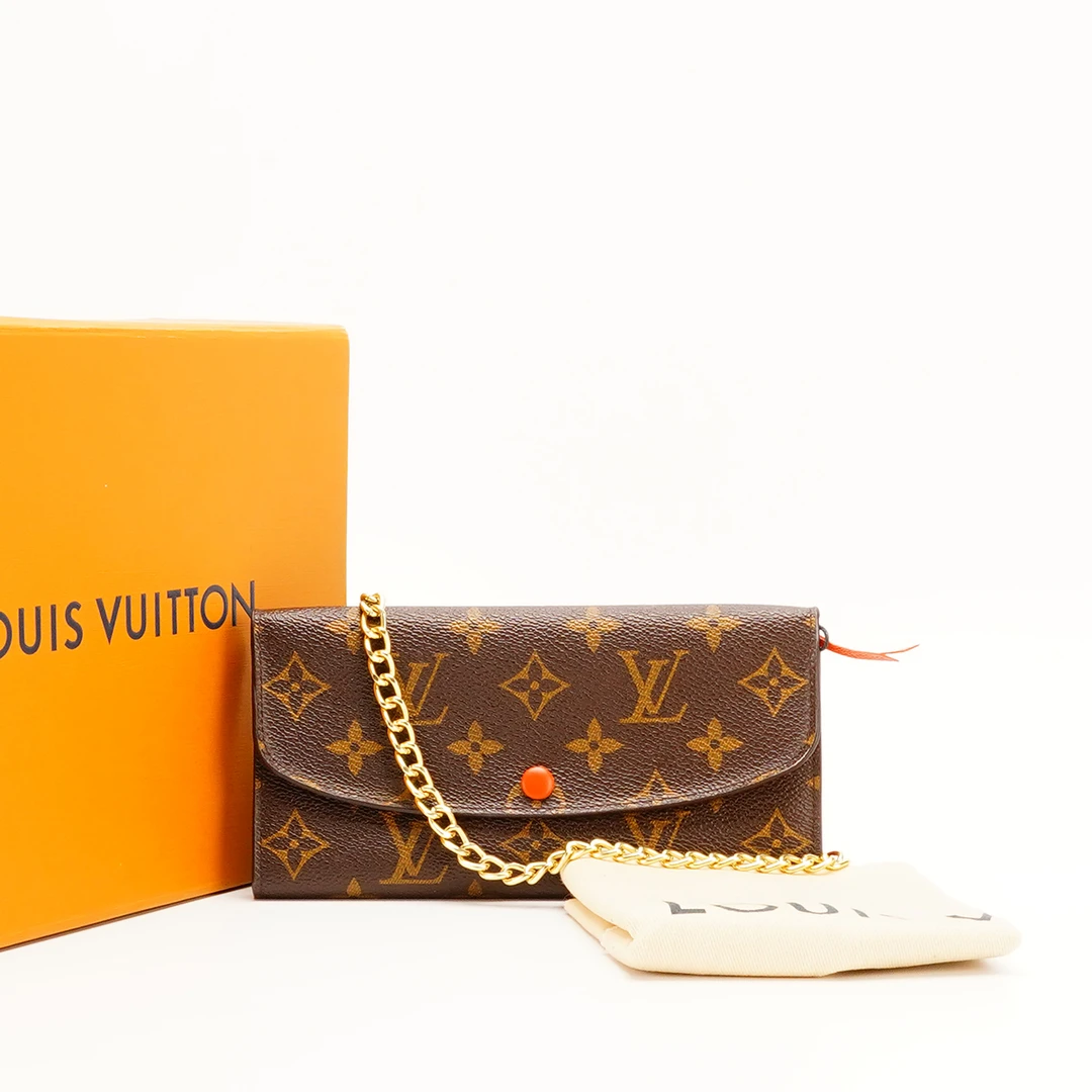 95新 LouisVuitton/路易威登 【牛姐】橘豆豆钱包长款/BG23007179