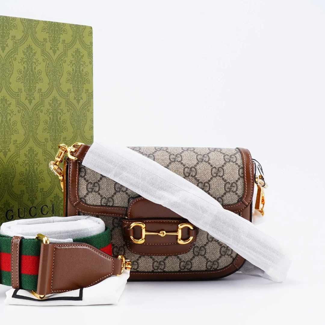 99新 GUCCI/古驰 1955mini棕色包/BG23004516