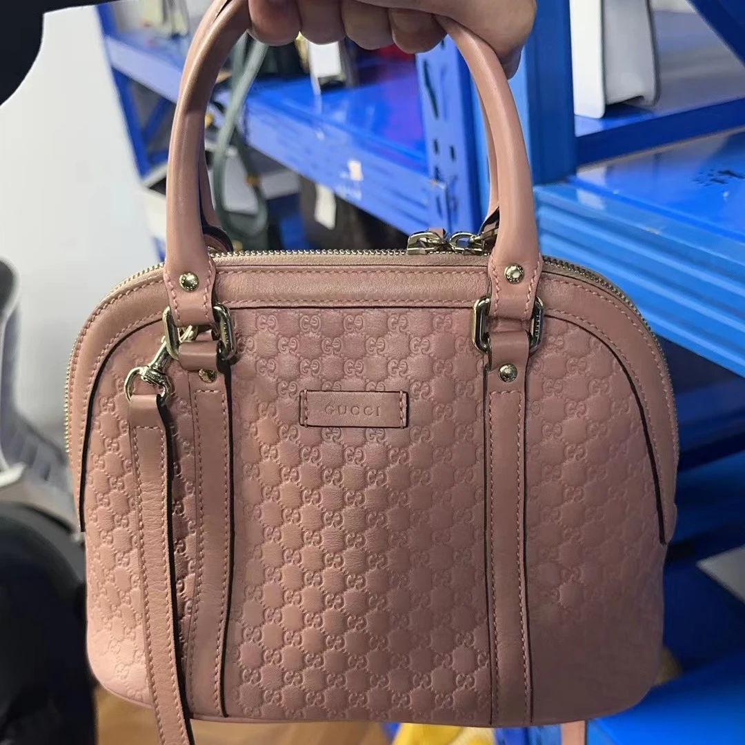 95新 GUCCI/古驰 【桔夕李漂亮】B14 古驰手提包粉色