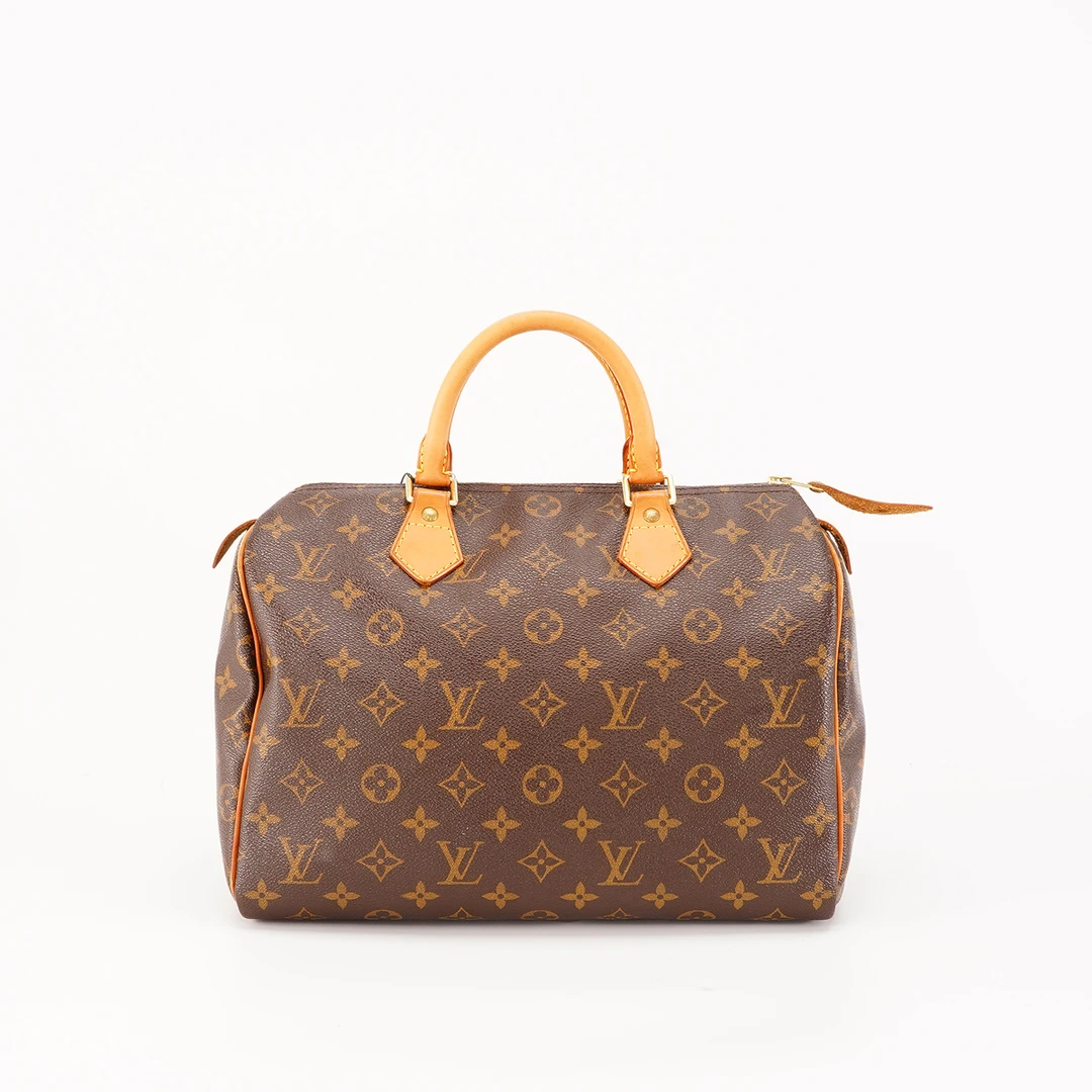 95新 LouisVuitton/路易威登 speedy30手提款老花包/BG22000548
