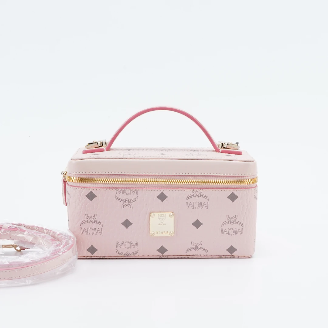95新 MCM 【春节不打烊】【MCM专属】rockstar盒子包粉色/BG22006907