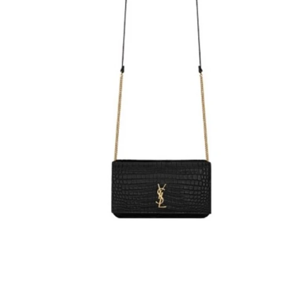 全新未使用 YSL/圣罗兰 monogram链条包woc鳄鱼纹/BG22017200