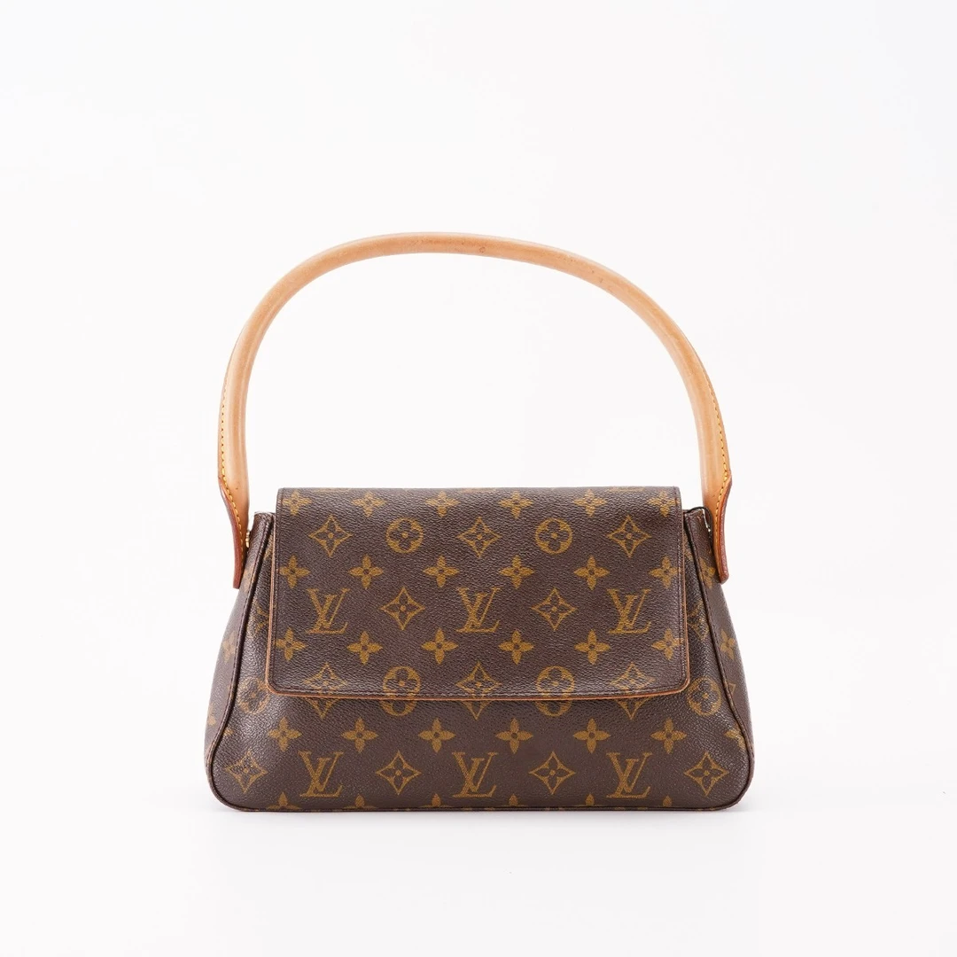 95新 LouisVuitton/路易威登 【牛姐】中古looping翻盖包小号换配皮